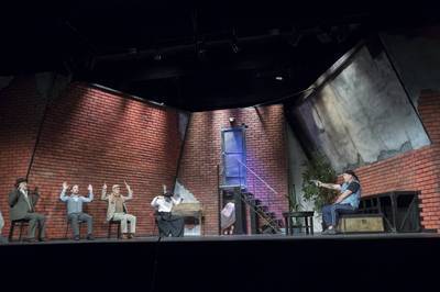 Szemán Béla, Böröndi Bence, Chován Gábor, Bregyán Péter, Ilyés Róbert - © theater.hu - Ilovszky  Béla